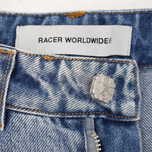 Racer worldwide jeans Women's 26 L32.5 Washed Ice Patch denim cotton streetwear - Picture 11 of 14